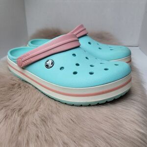Crocs Cotton Candy Blue Slip On Waterproof Clogs  Shoes W7 M9